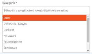 lakberendezés - építőipar katalógus kategóriák